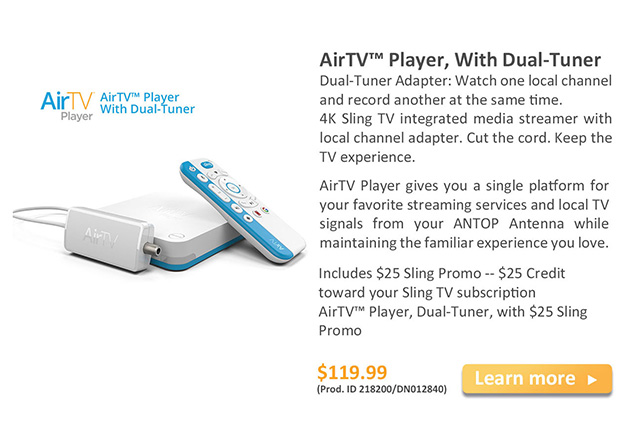 AirTV™ Player, With Dual-tuner